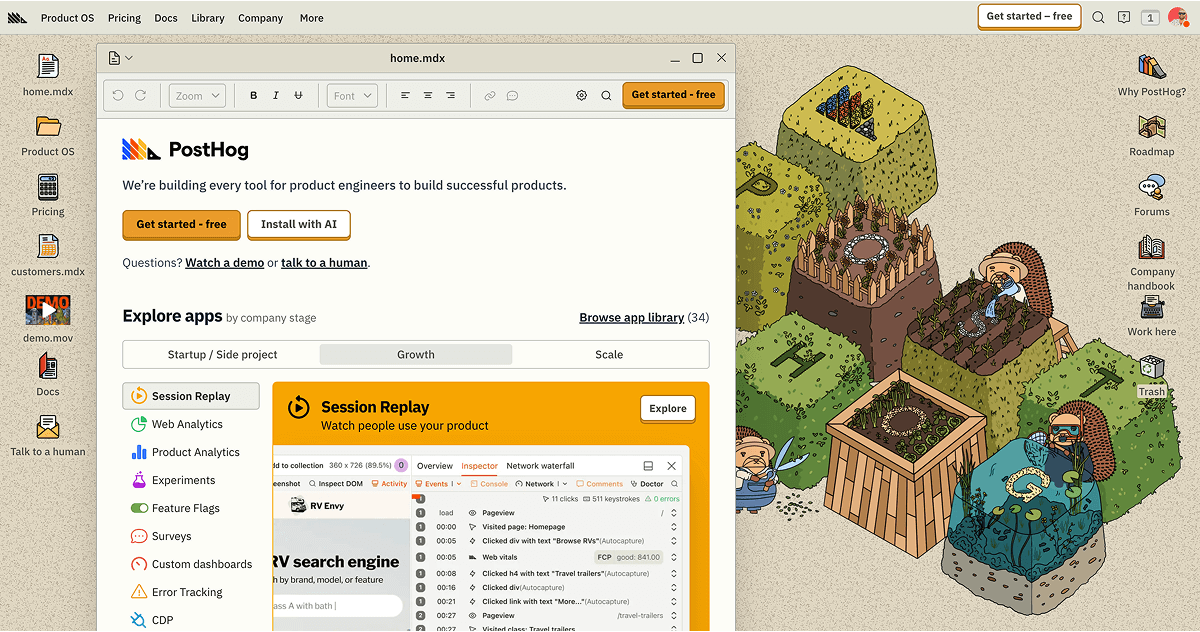 Preview of PostHog – We make dev tools for product engineers
