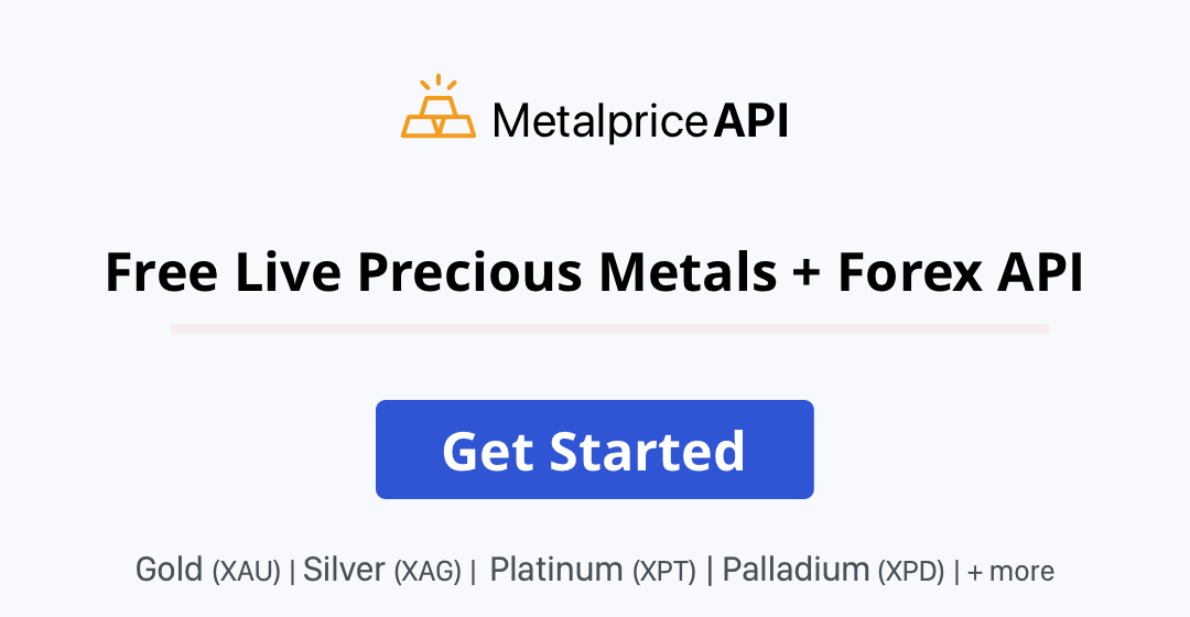 Preview of MetalpriceAPI | Free Precious Metals and Foreign Exchange Rates API