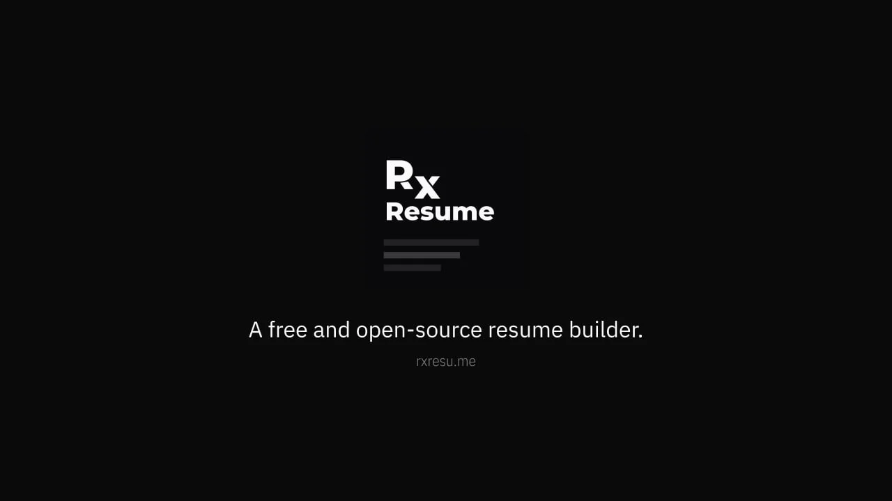Preview of Reactive Resume — A free and open-source resume builder