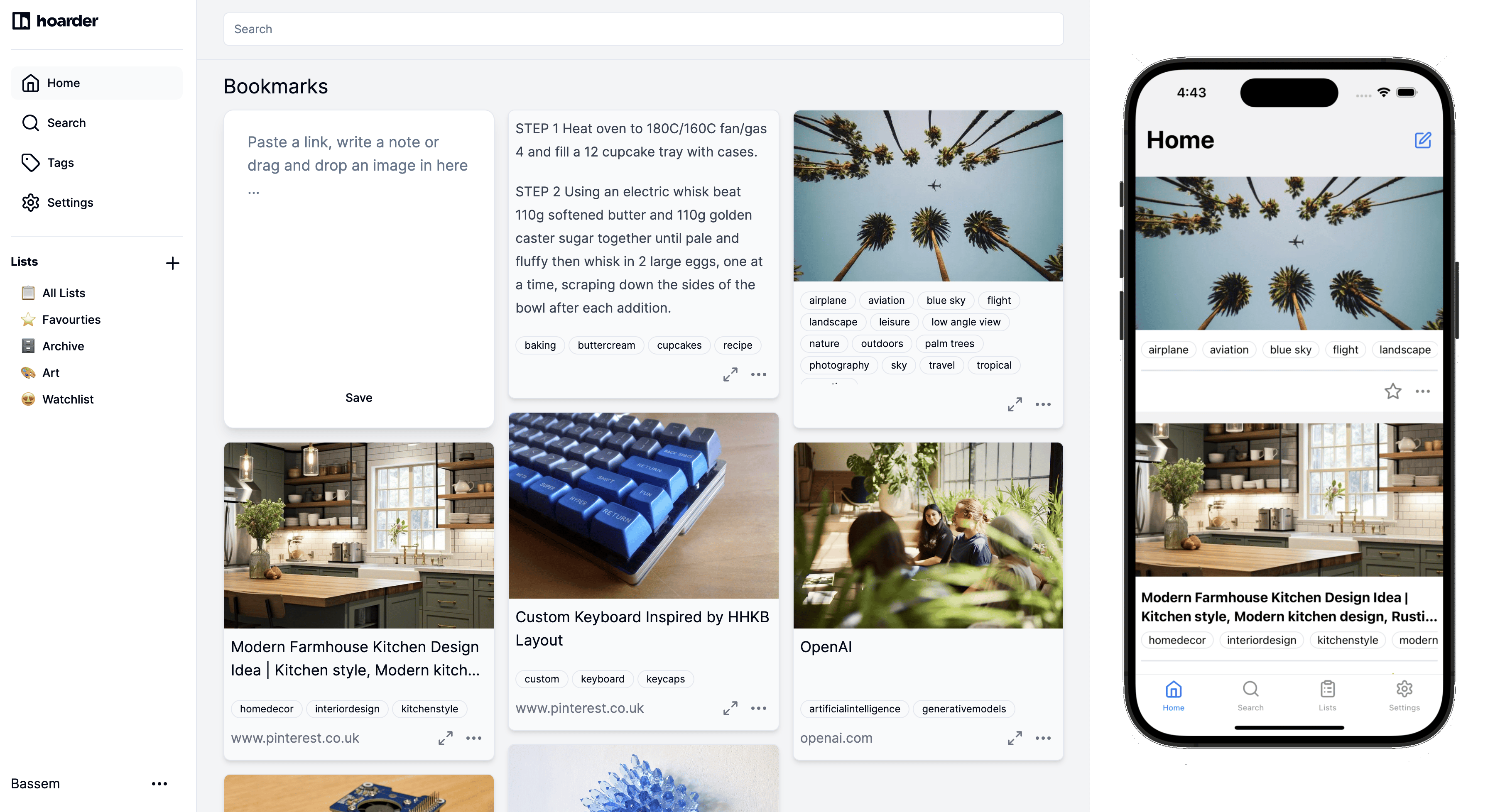 Preview of Karakeep - The Bookmark Everything App | Save, Organize & Tag with AI
