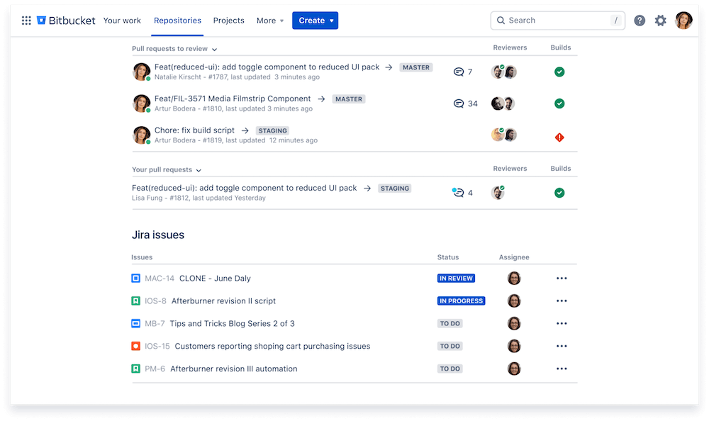 Preview of Bitbucket | Git solution for teams using Jira