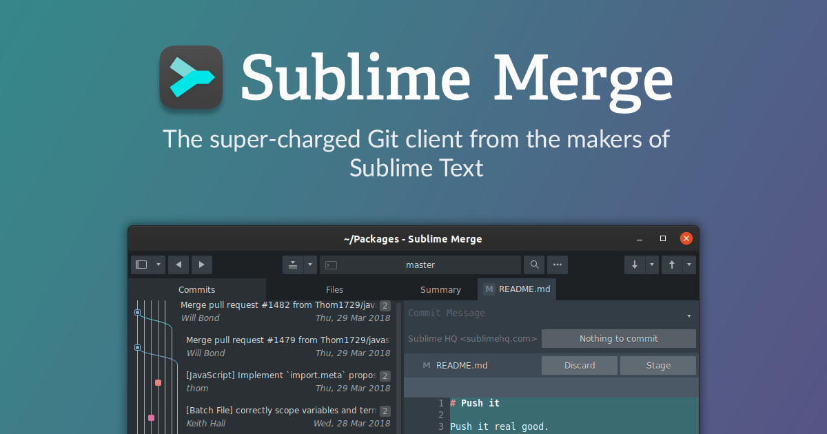 Preview of Sublime Merge | Git client from the makers of Sublime Text