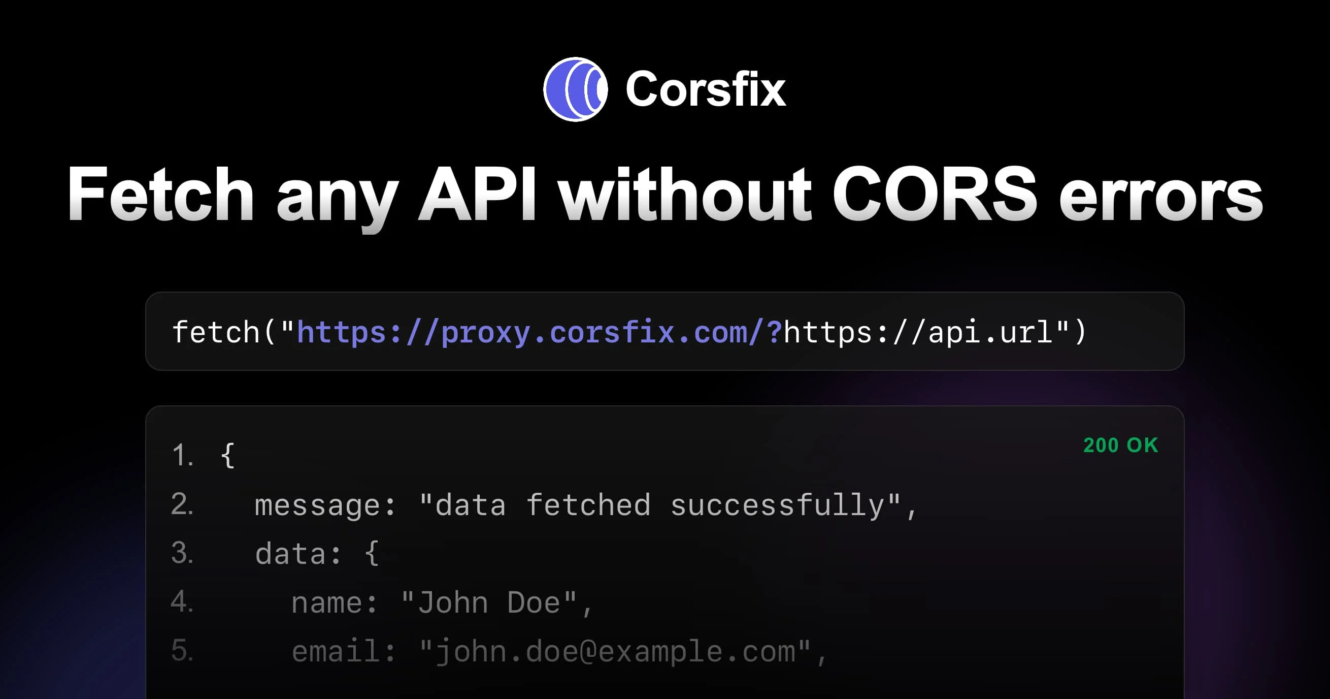 Preview of CORS Proxy for solving cross-origin errors | Corsfix