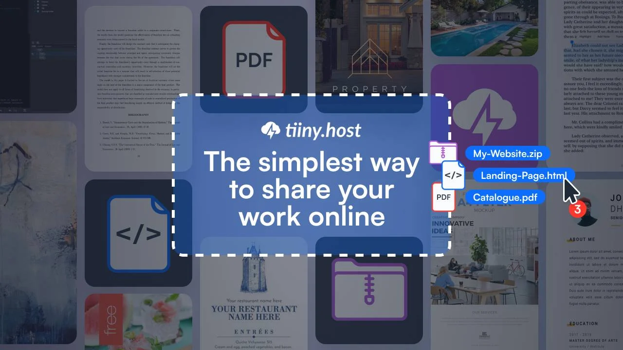 Preview of tiiny.host - The simplest way to share your work online