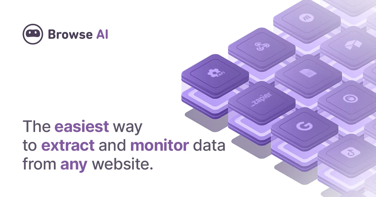 Preview of Scrape and Monitor Data from Any Website with No Code - Browse AI