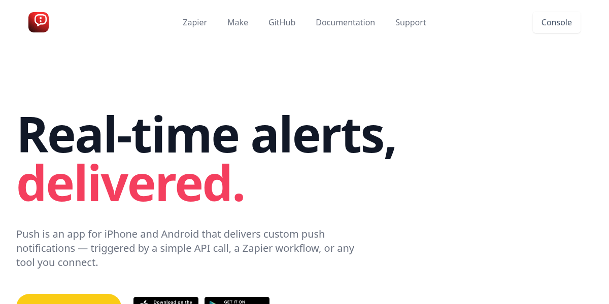 Preview of Push by Techulus | Create your own personalised notifications
