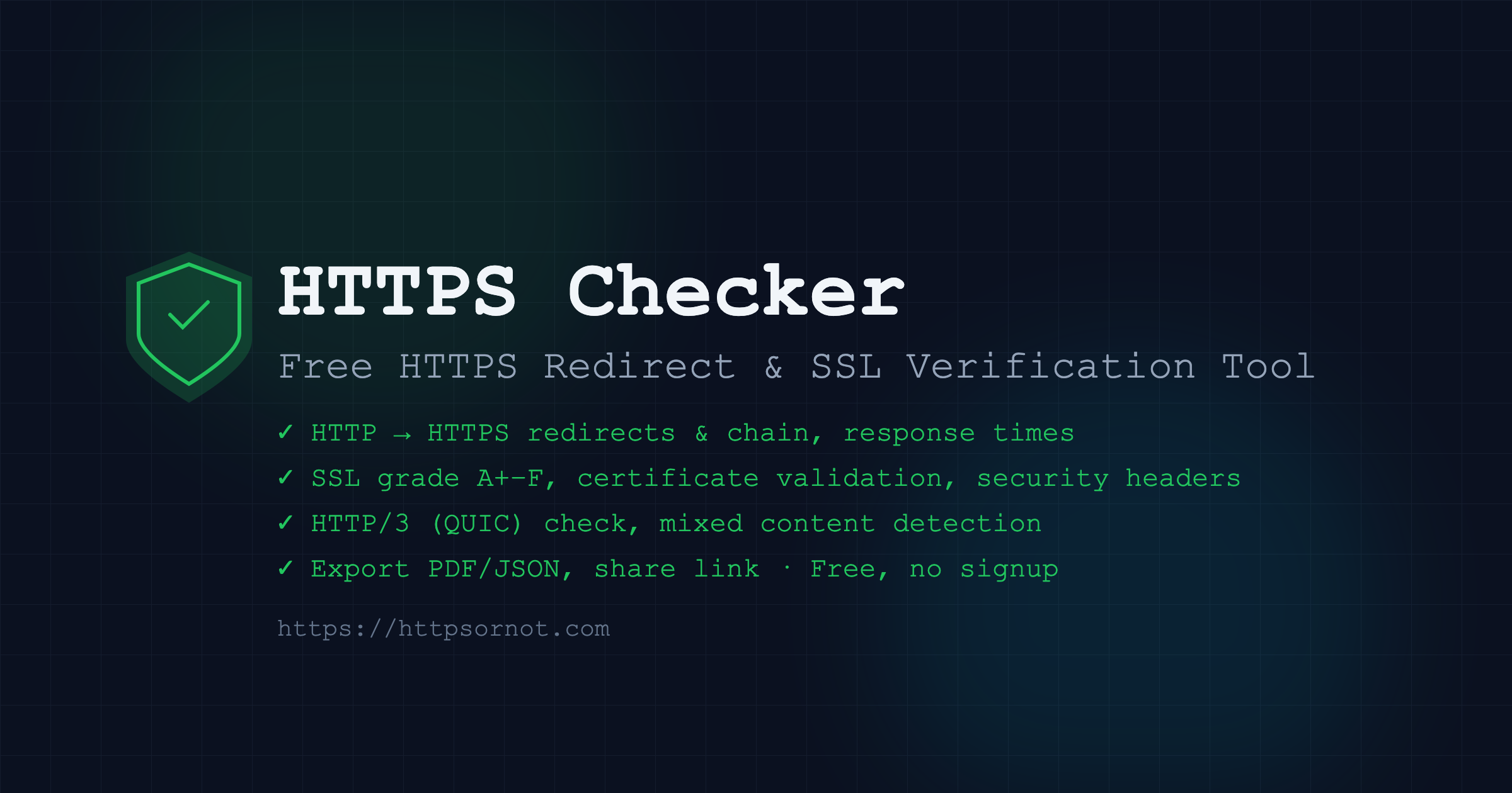 Preview of HTTPS Checker - Free HTTPS Redirect & SSL Verification Tool