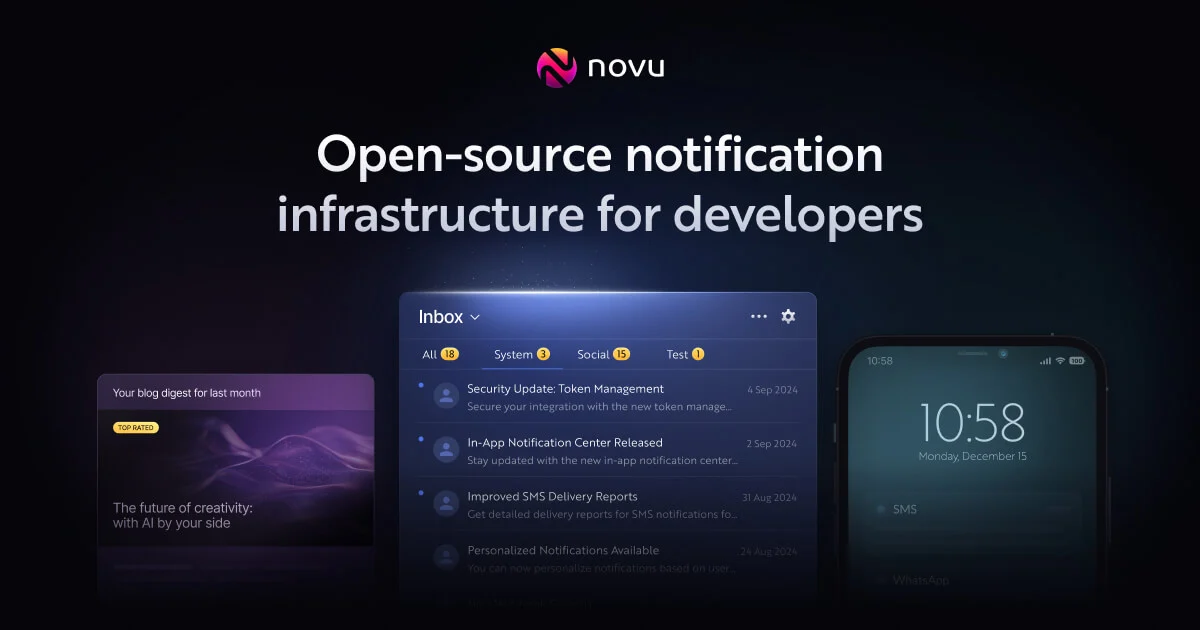 Preview of Novu - Open-source notifications infrastructure for devs and product teams