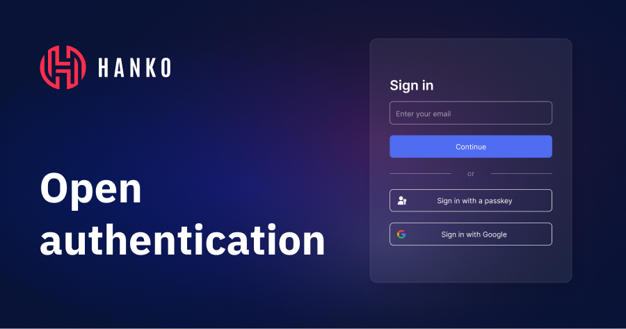 Preview of Hanko | Modern Authentication. On Your Terms.