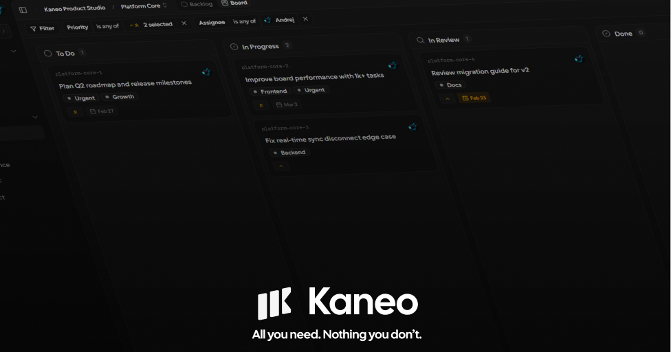 Preview of Kaneo — All you need. Nothing you don't.