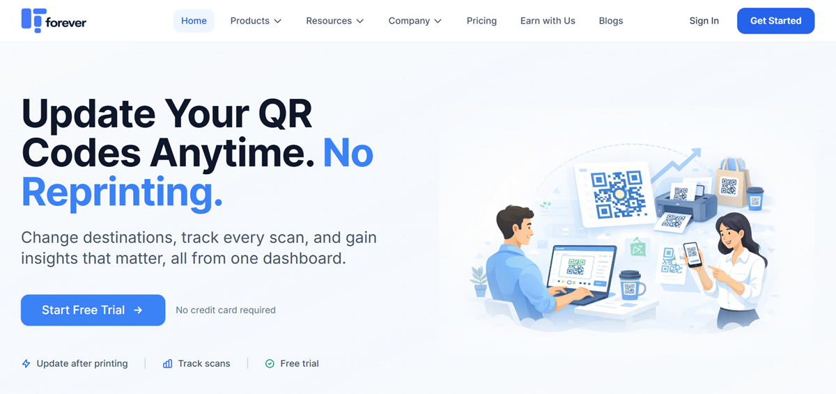Preview of Dynamic QR Codes That Update After Printing | QRForever