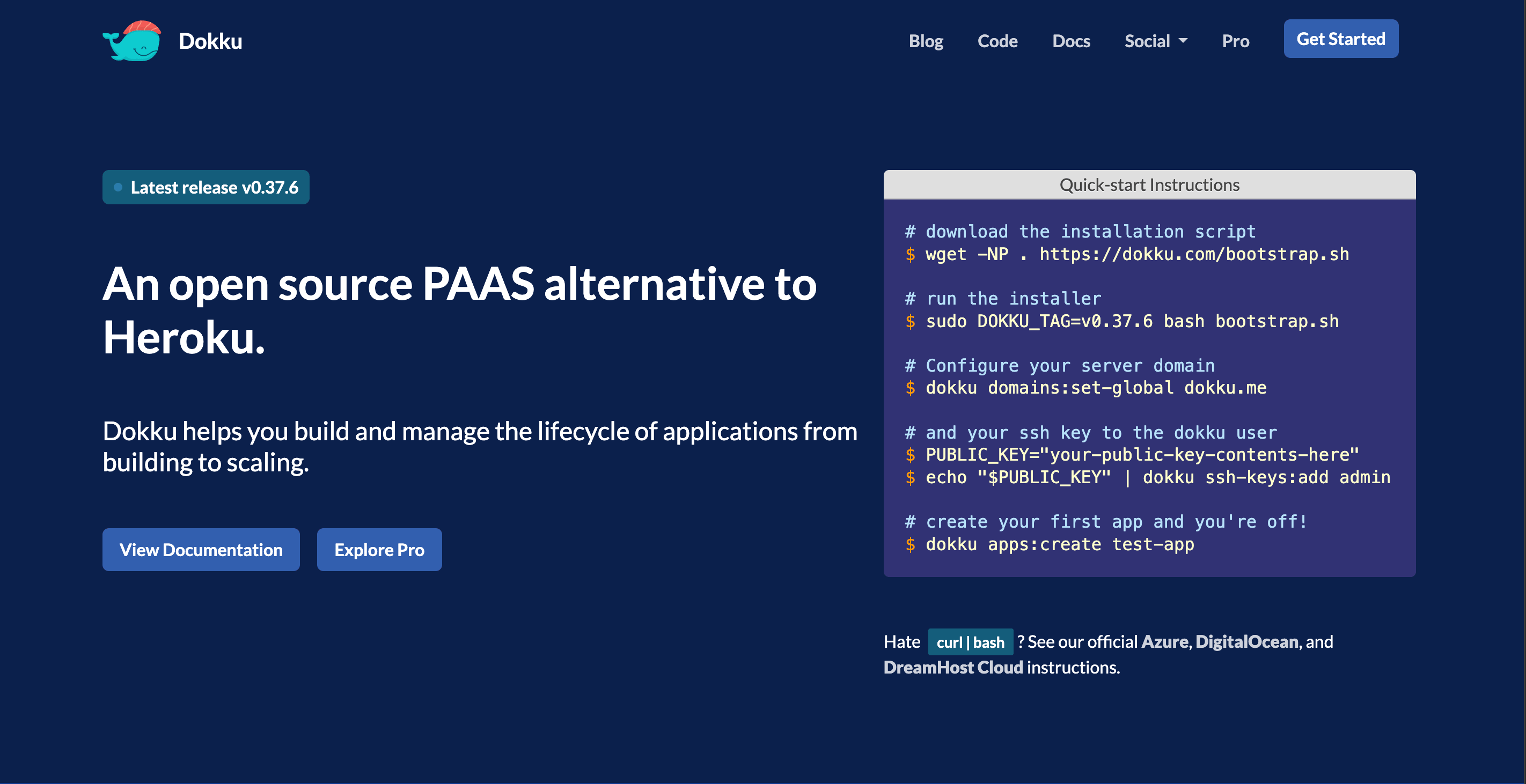 Preview of Dokku - The smallest PaaS implementation you've ever seen