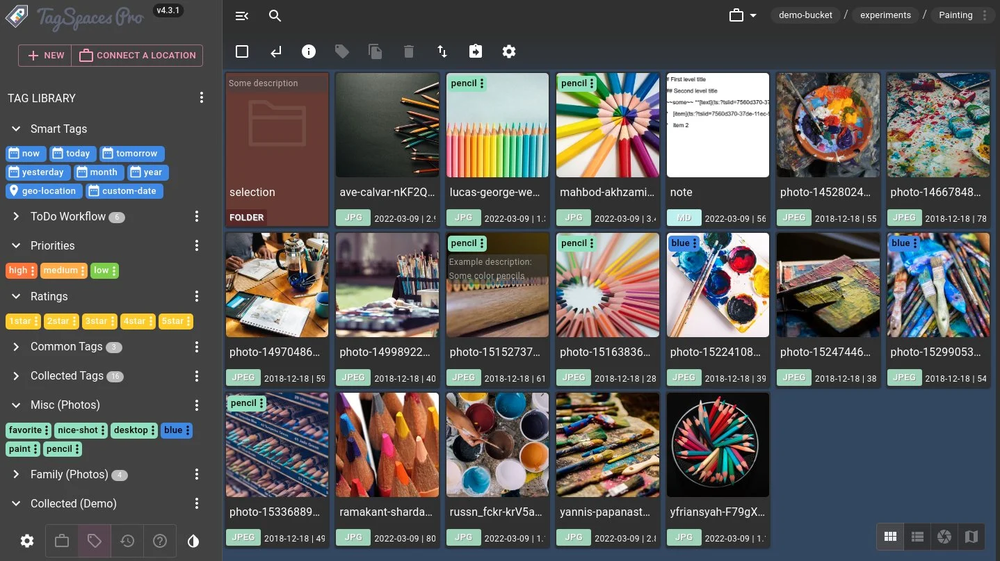 Preview of Organize your files and folders with tags | TagSpaces