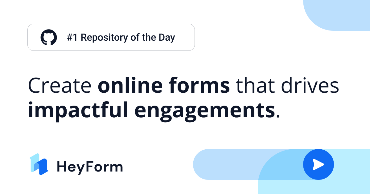 Preview of HeyForm: Open source form builder, built for small business success