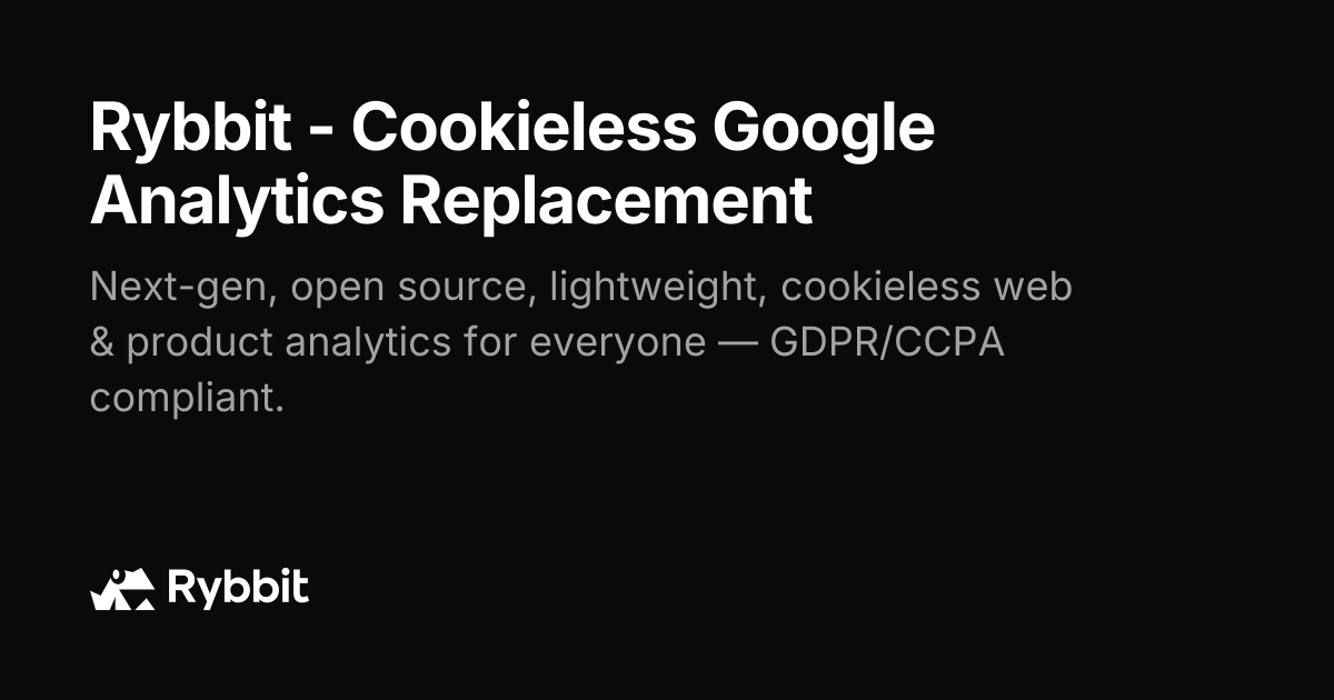 Preview of Rybbit - Cookieless Google Analytics Replacement | Rybbit