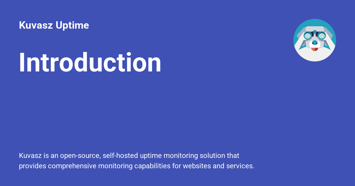 Preview of Kuvasz Uptime