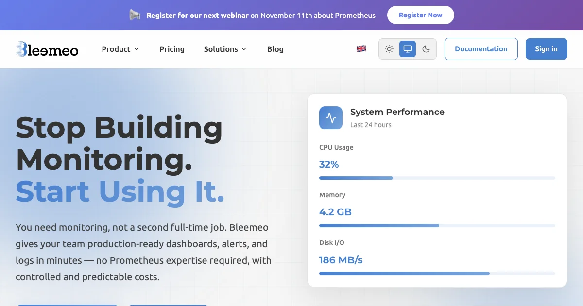 Preview of Bleemeo - Modern Infrastructure Monitoring Platform