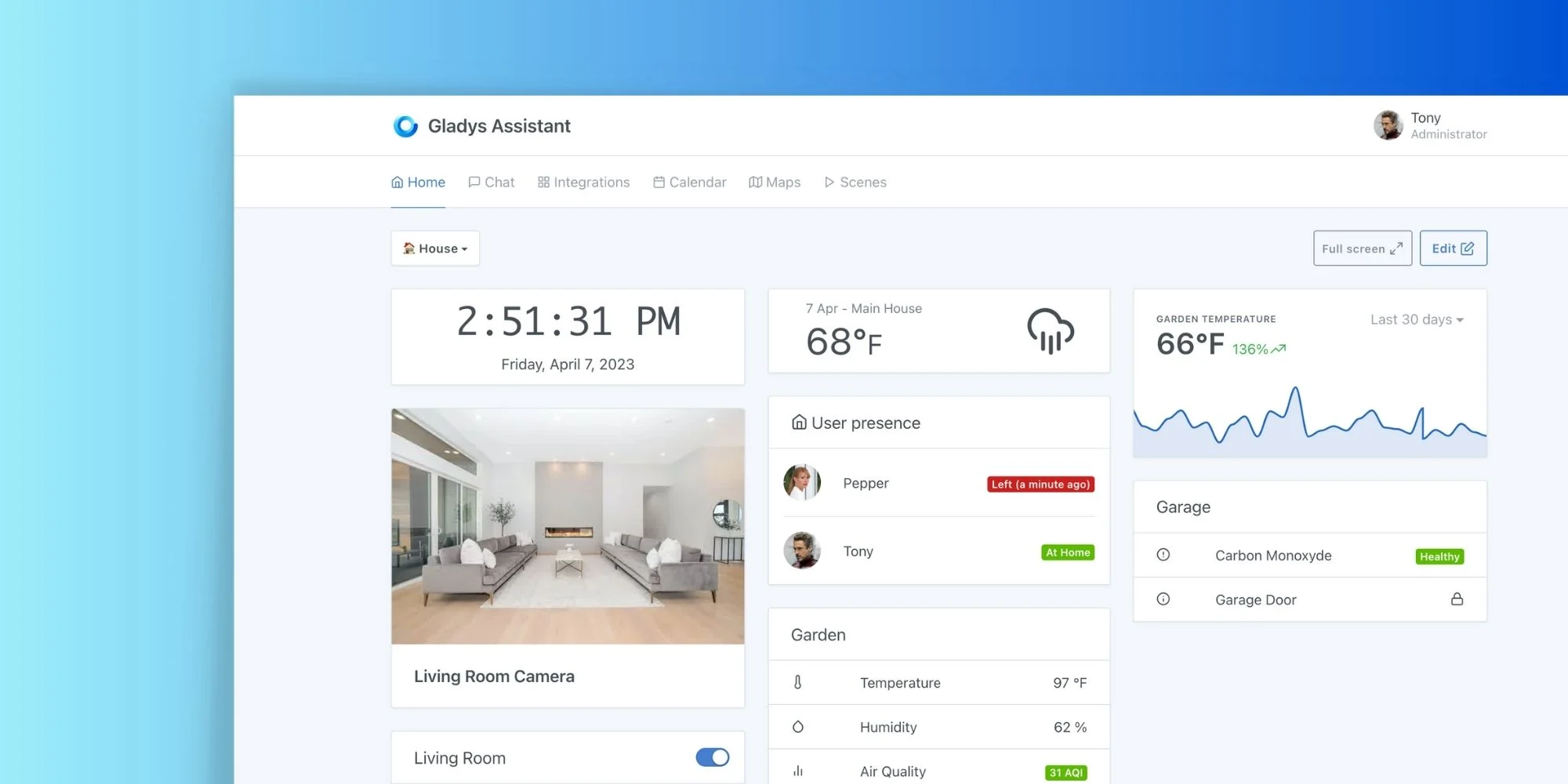 Preview of A privacy-first, open-source home assistant | Gladys Assistant