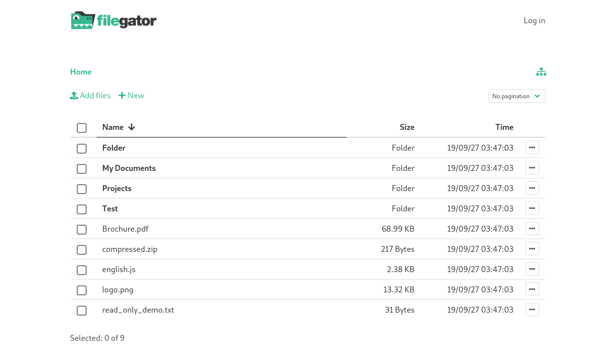 Preview of FileGator - Free and Open Source Web File Manager