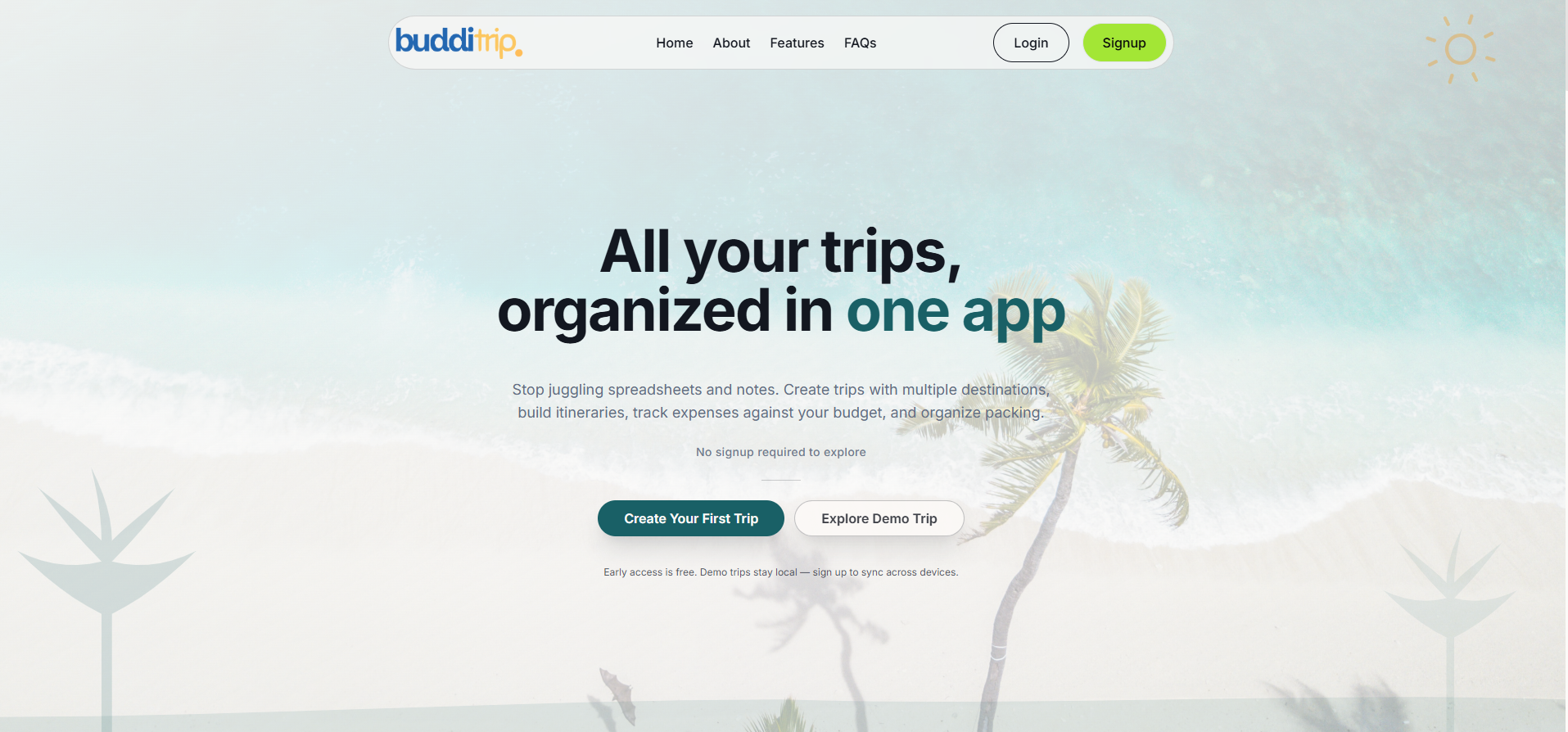 Preview of Buddi Trip – Travel Planner, Budget & Itinerary Organizer