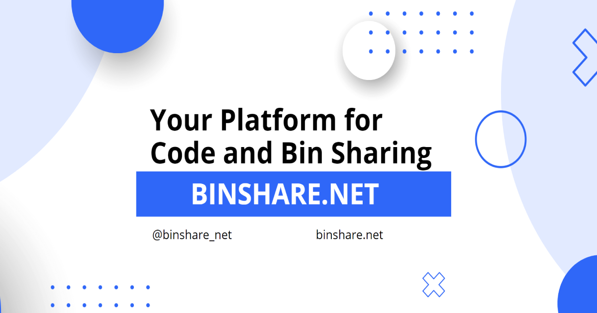 Preview of BinShare.net Your Go-To Platform for Code and Binary Sharing