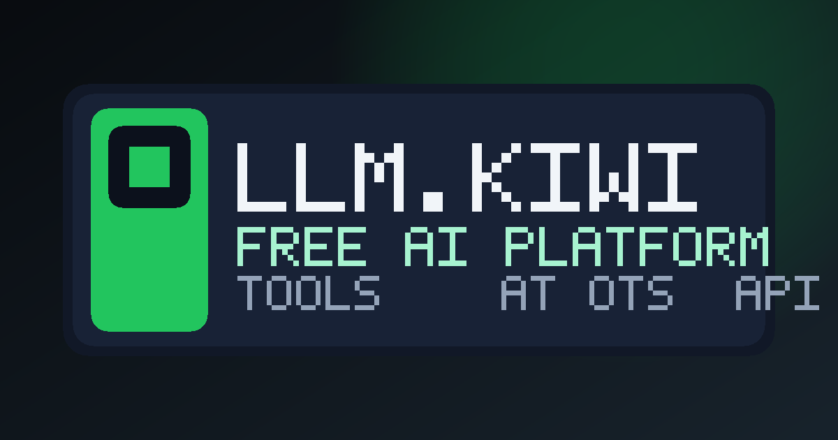 Preview of LLM.kiwi - AI & LLM for everyone
