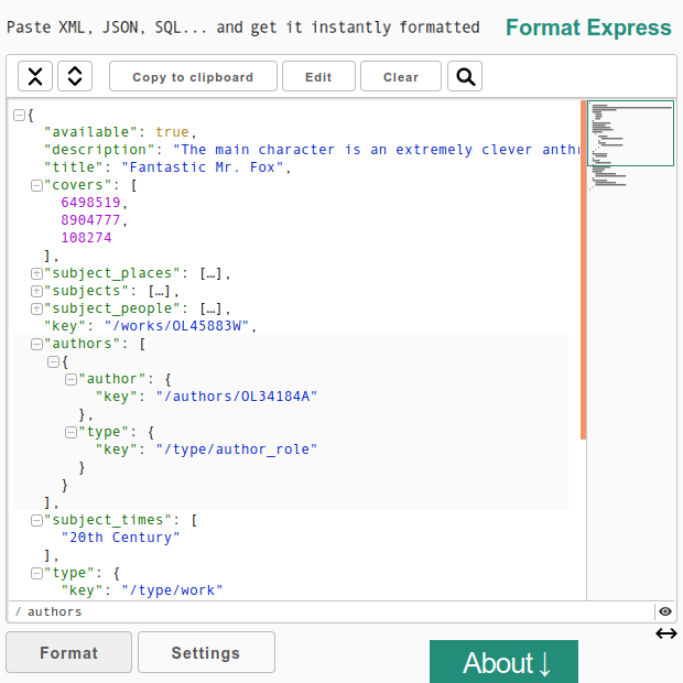 Preview of Format Express