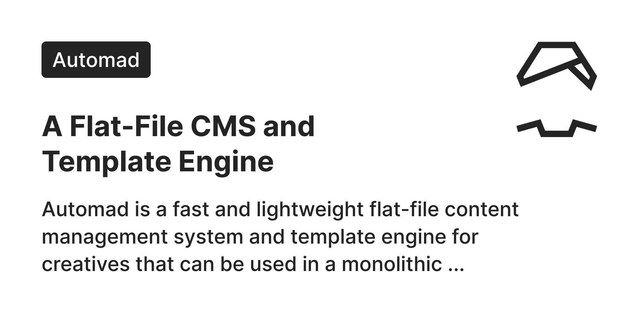 Preview of Automad / A Flat-File CMS and Template Engine