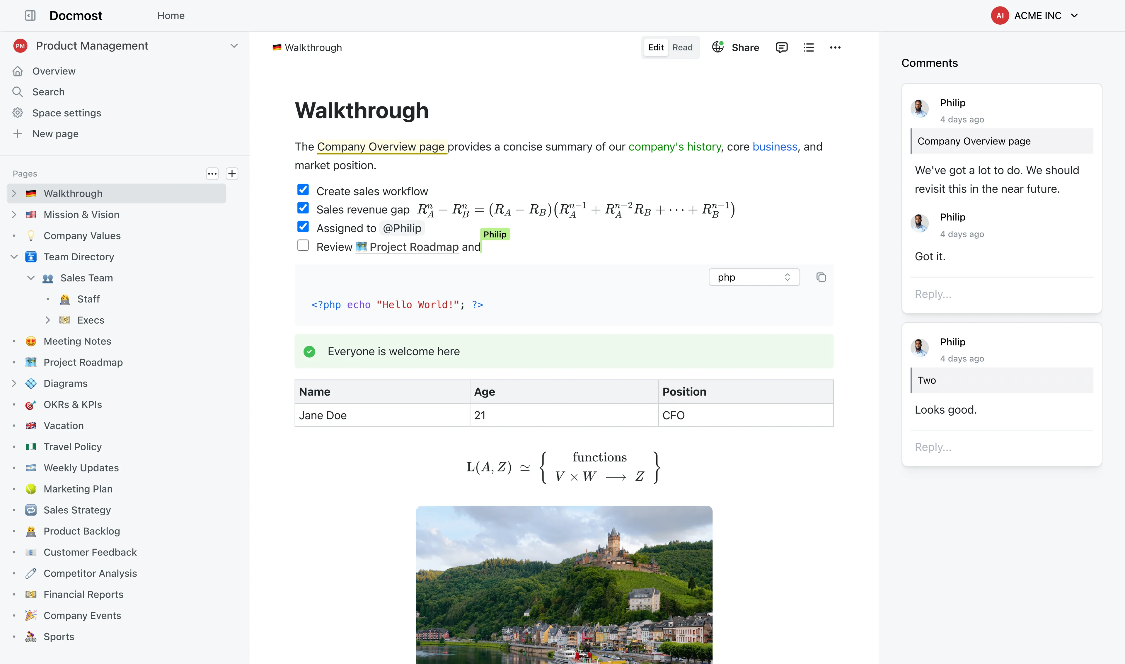 Preview of Enterprise-ready Wiki for Teams | Docmost