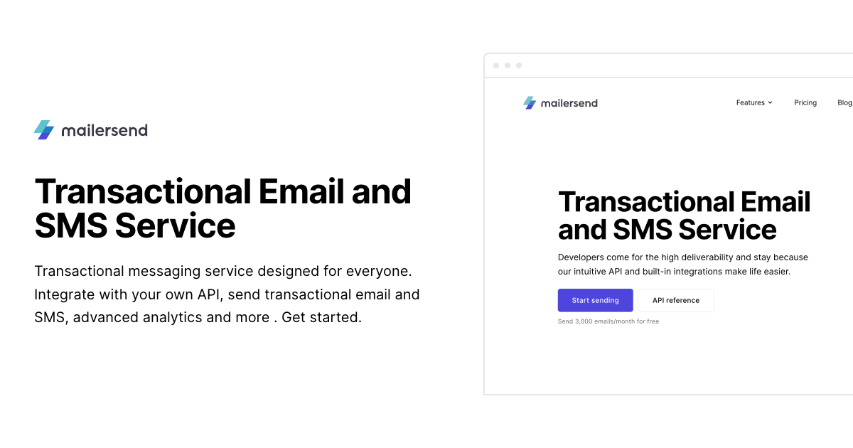Preview of Email Sending Service
    -
    
    MailerSend