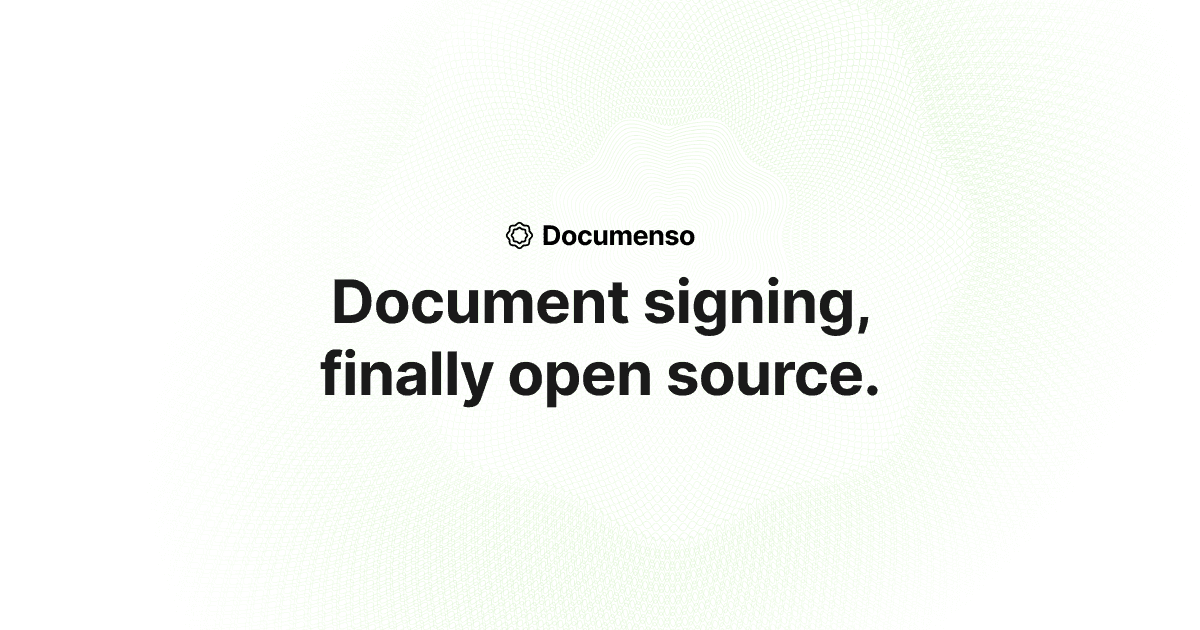 Preview of Documenso - The Open Source DocuSign Alternative