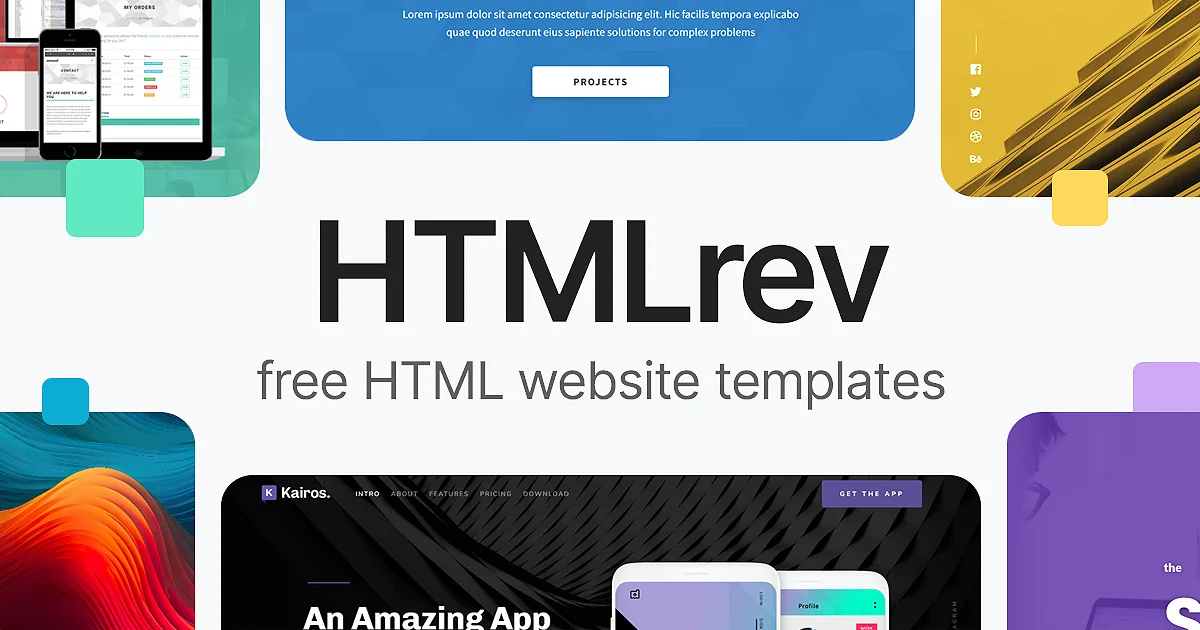 Preview of Free HTML CSS Templates & Themes on HTMLrev