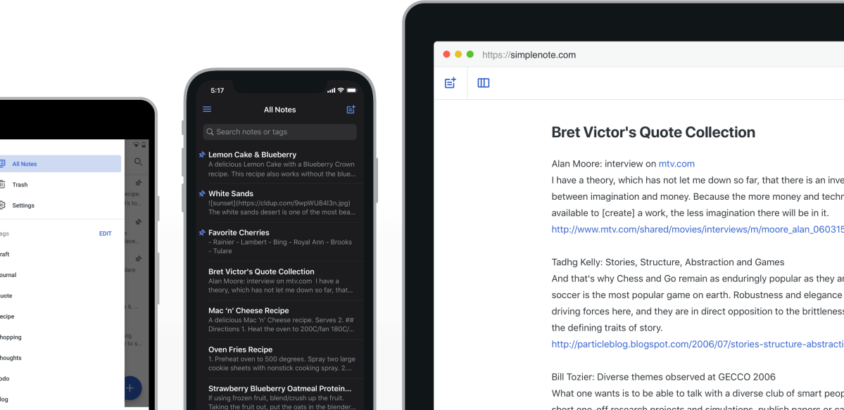 Preview of Simplenote