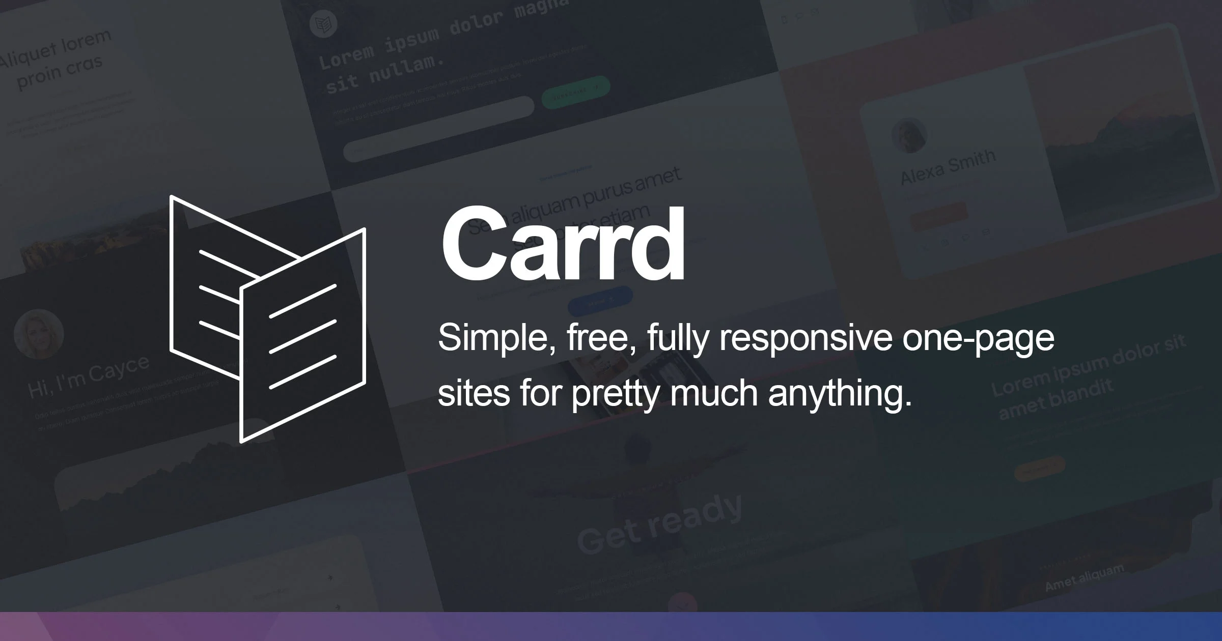 Preview of Carrd - Simple, free, fully responsive one-page sites for pretty much anything