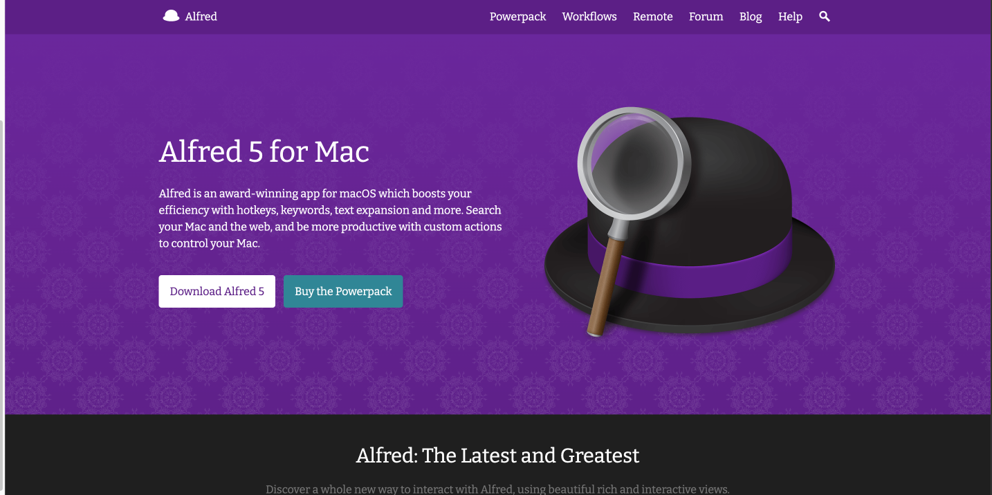 Preview of Alfred - Productivity App for macOS