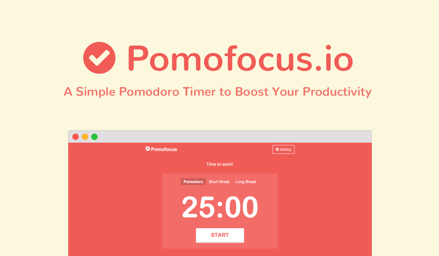 Preview of Pomodoro Timer Online - Pomofocus