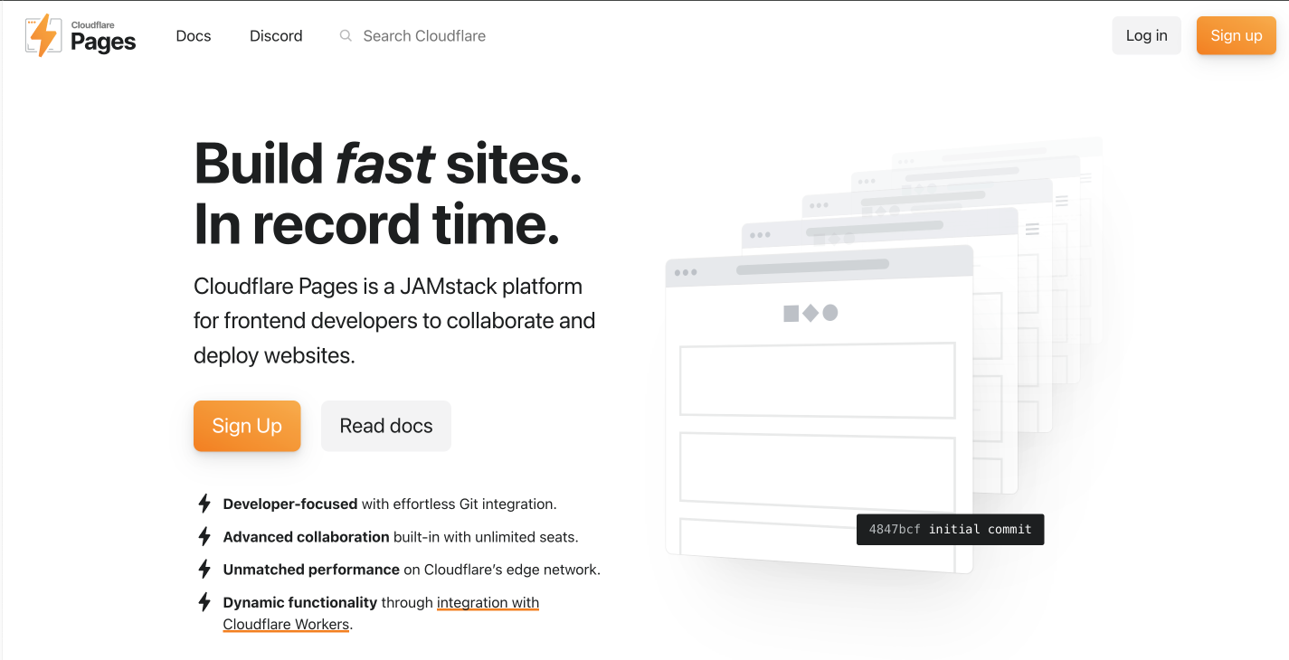 Preview of Cloudflare Pages